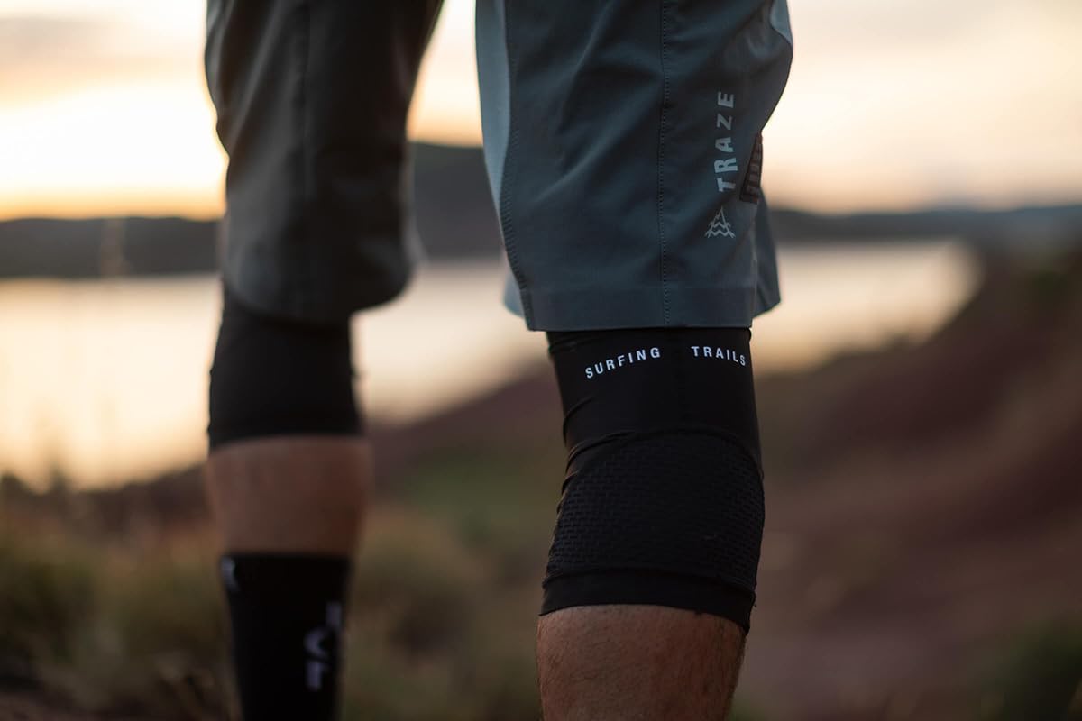 Ion K-Sleeve Amp Knee Support Brace - Black, Small Size for Running, Cycling & Sports Injury Protection