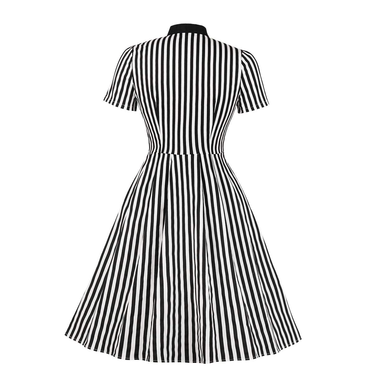 Vintage Women's Tie Neck Button Down Shirt Cocktail Dress - Elegant Office Wear & Party Outfit for Women