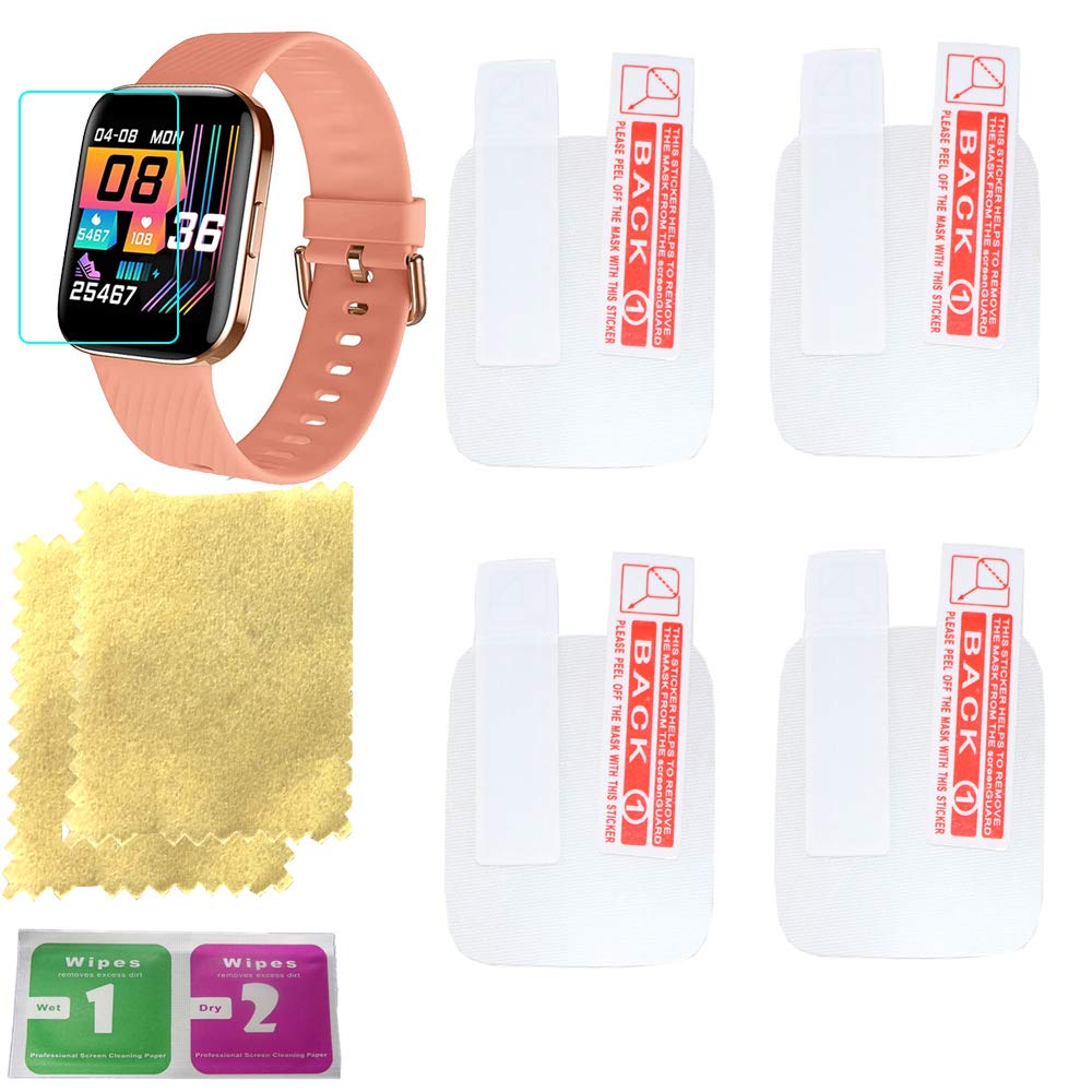 ZKCREATION Smart Watch Screen Protector 4-Pack - Clear for Fitness Tracking