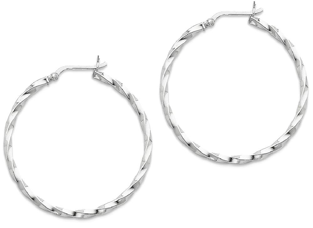 925 Sterling Silver Twisted Round Large Hoop Earrings for Women - Fashion Statement Jewelry for Party, Wedding & Everyday Wear
