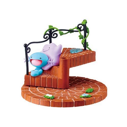 Pokemon Connecting Steps 2 City After Rain 3 Inch Re-Ment Collectible Figure - Cute Miniature Scene for Anime Fans, Home Decor & Gift Idea