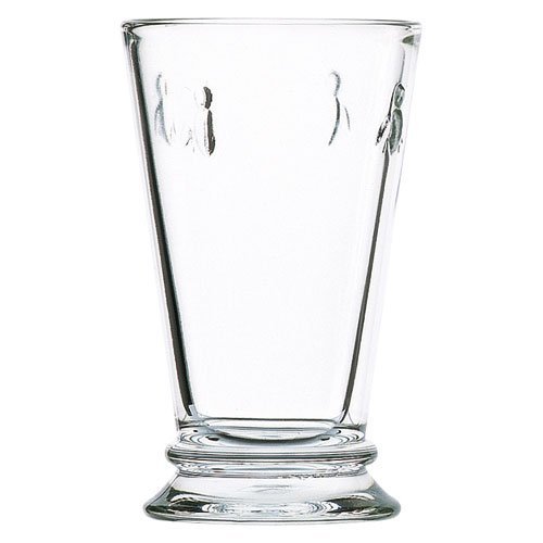 La Rochère Bee Etched 10 oz Long Drink Glass - Elegant Glassware for Cocktails, Iced Tea & Refreshing Beverages at Home or Parties
