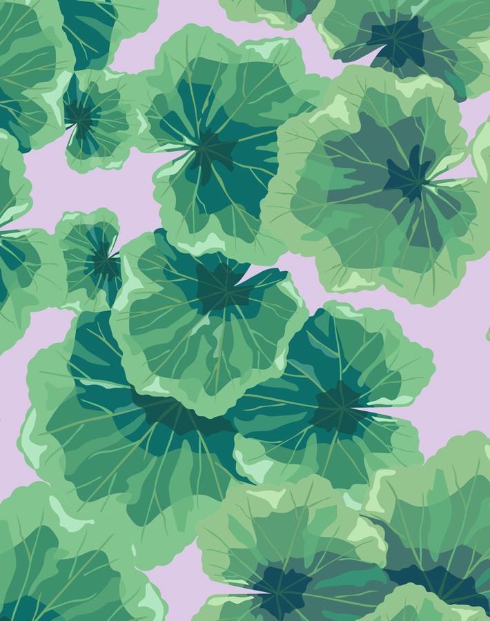 Nathan Turner Lavender Geranium Leaves Wallpaper - Perfect for Bedroom, Living Room & Home Decor