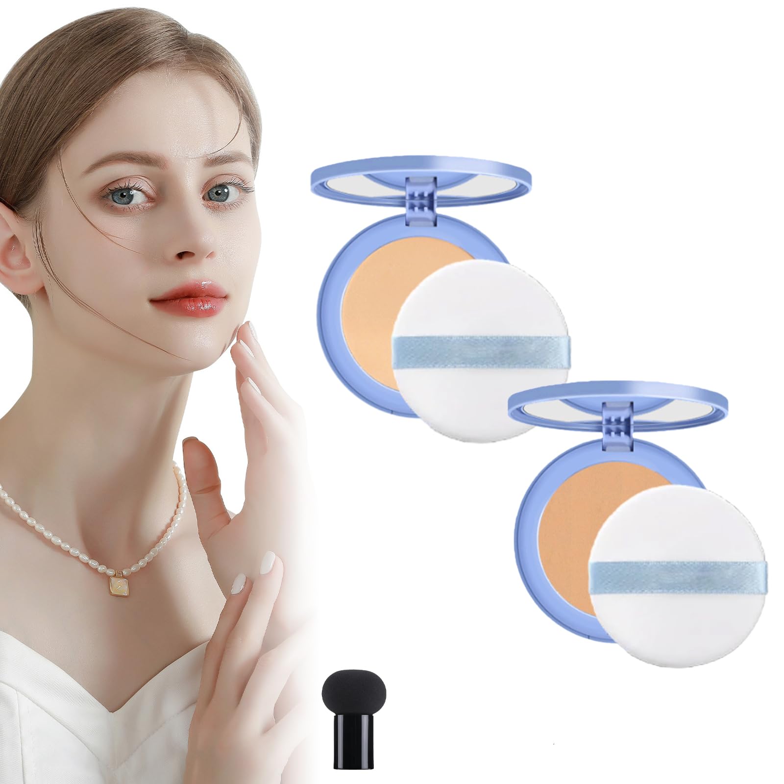 GAGK Matte Perfection Pressed Powder - Oil Control & Wet/Dry Powder for Flawless Finish (Shades 02 & 03) | Ideal for Daily Makeup, Touch-Ups & Oily Skin Care