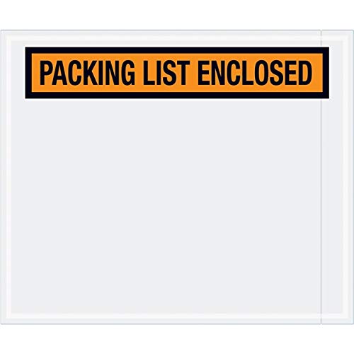 TapePlanet Packing List Enclosed Colored Envelopes 10x12 Inches - 500 Count Orange Shipping Envelopes for Business, Warehouse & Ecommerce Packaging