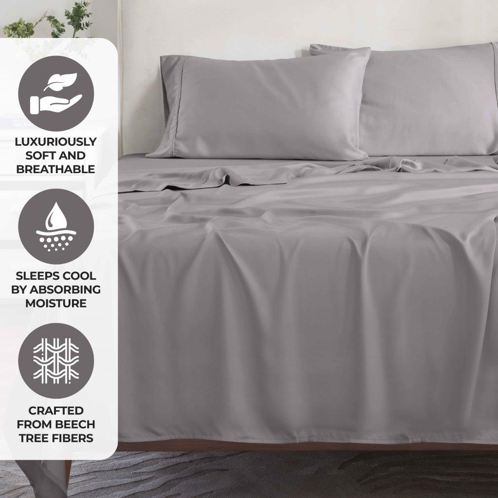 Premium 300 Thread Count Modal Deep Pocket Sheet Set - Soft & Breathable Bedding for Ultimate Comfort - Perfect for Master Bedroom, Guest Room, or Vacation Home