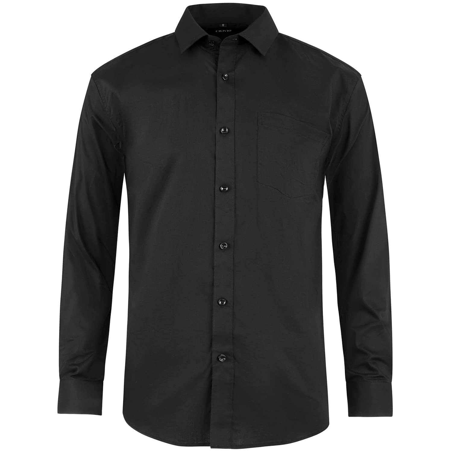 Men's Regular Fit Dress Shirt - Button Up Long Sleeve Stretch Business Casual Shirt for Office & Formal Occasions | Comfortable Textured Fabric for Professional Wear