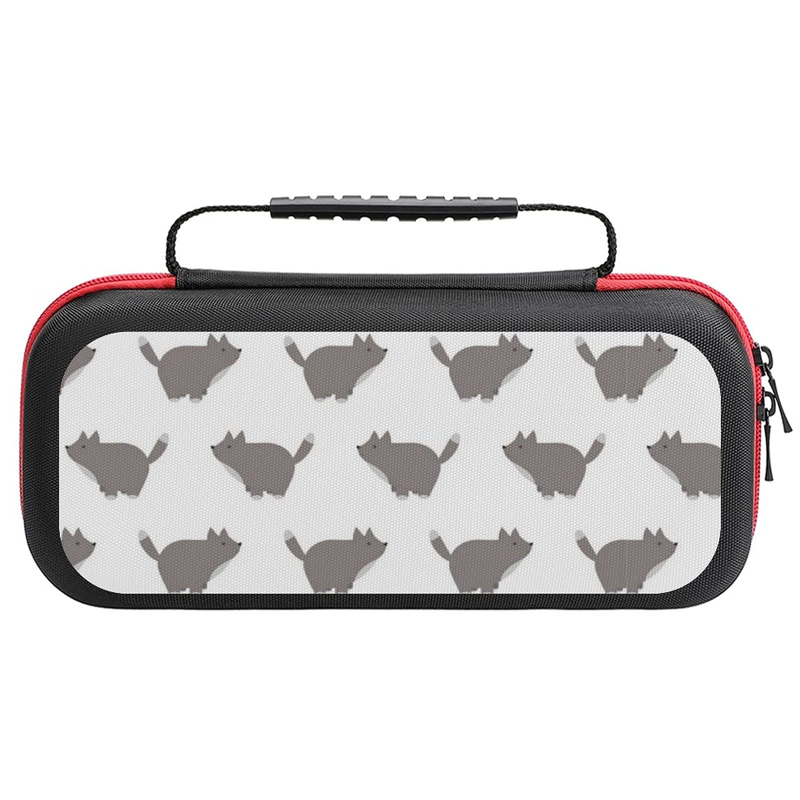 Cute Baby Wolf Print Carrying Case for Nintendo Switch Lite & Accessories - Portable Travel Storage Bag - Perfect for Gaming On-The-Go, School, and Commuting