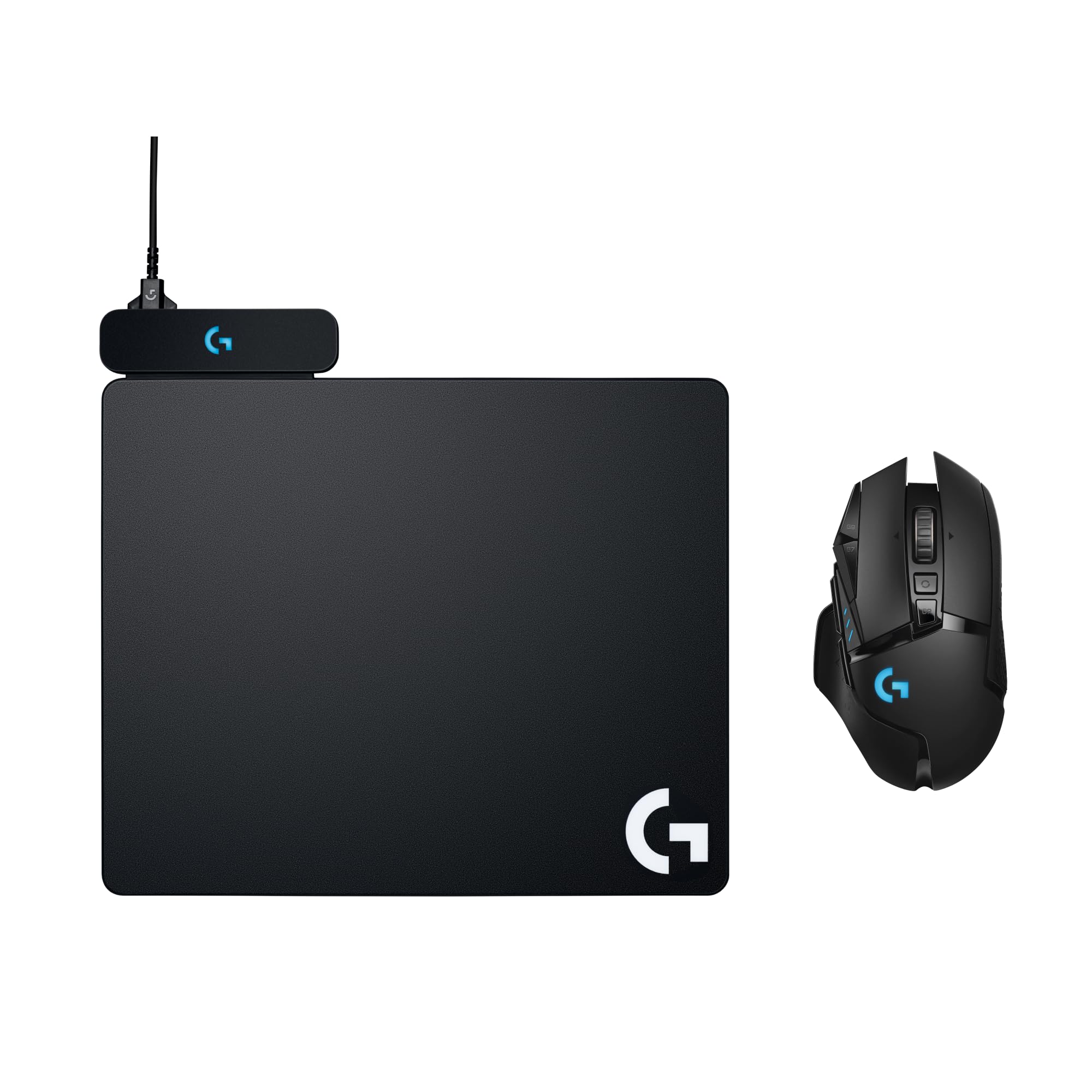 Logitech G502 LIGHTSPEED Wireless Gaming Mouse with HERO 16K Sensor - 11 Programmable Buttons & G PowerPlay Wireless Charging Mouse Pad - Compatible with G Pro/G903/G703/G502 LIGHTSPEED - Black - Perfect for PC Gaming, Esports & Professional Workstations
