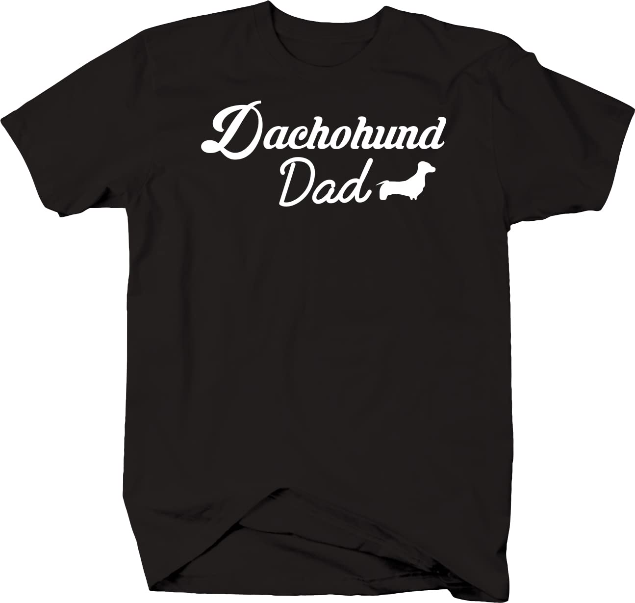 Dachshund Dad Dog Lover T-Shirt for Men - Funny Pet Animal Family Graphic Tee - Black Cotton Shirt for Dog Owners, Gifts & Casual Wear