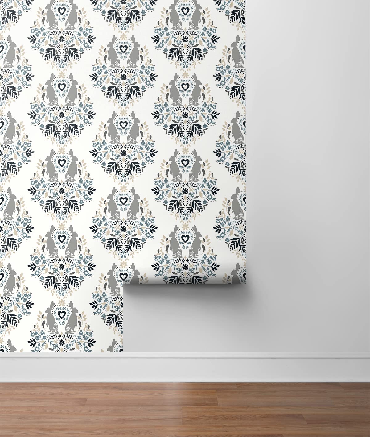 NextWall Spring Damask Peel and Stick Wallpaper - Self-Adhesive Removable Wallpaper for Bedroom, Living Room, Nursery, and Office Decor
