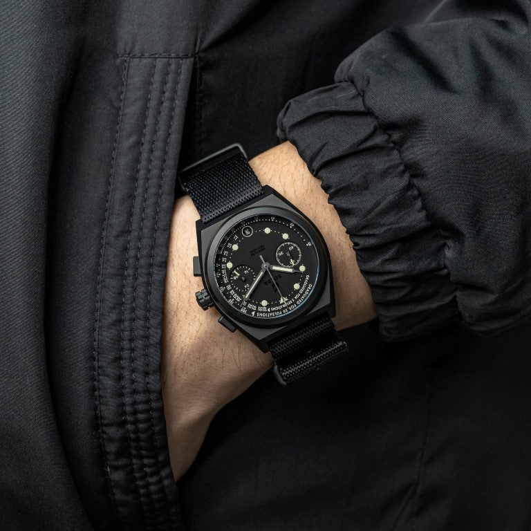 BOLDR Venture Field Medic Stealth Watch - Rugged Outdoor Military Style Analog Quartz Wristwatch for Men - Perfect for Hiking, Camping, and Adventure Activities