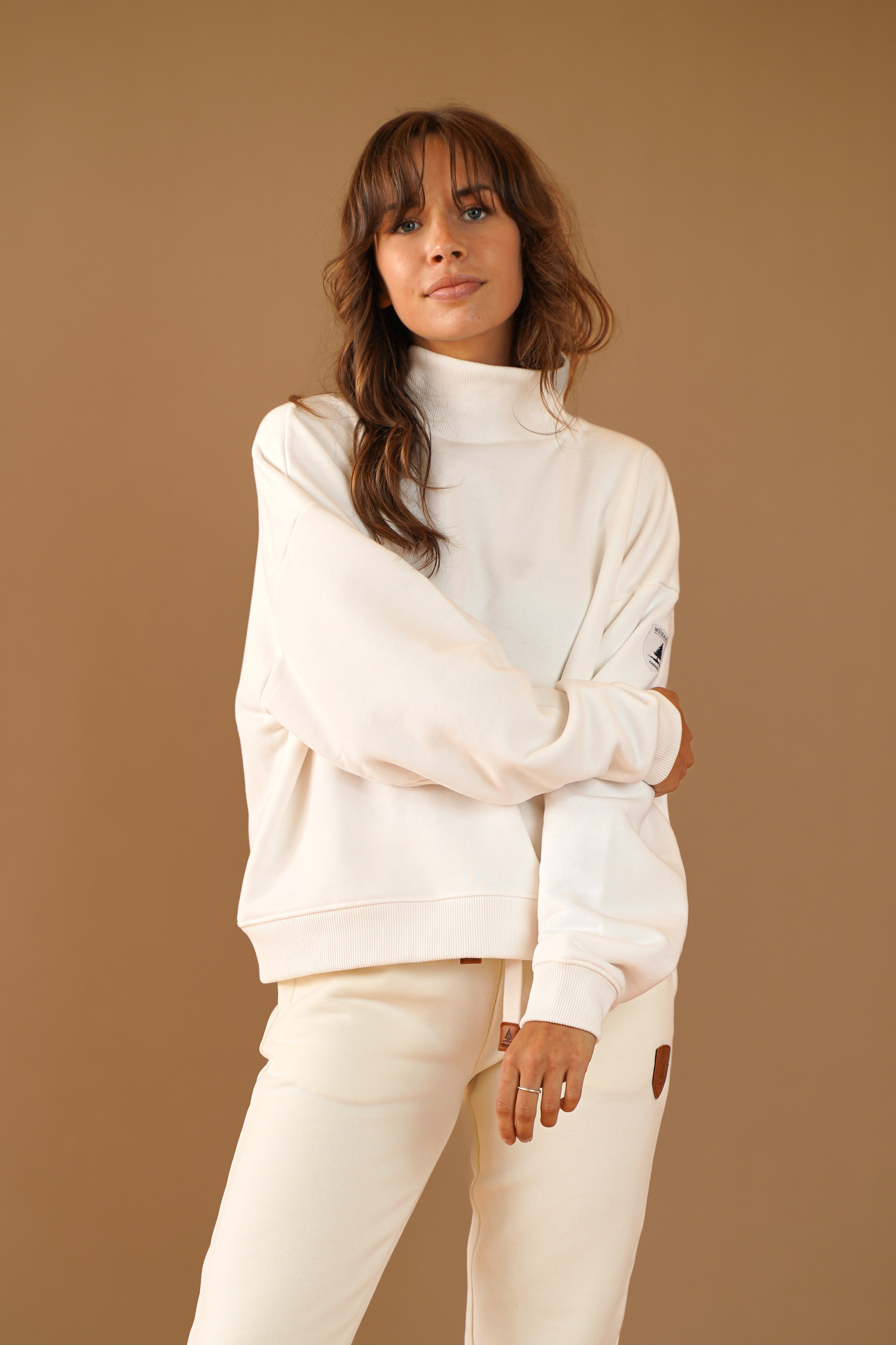 Arden Ivory Sweatshirt for Women | Soft Cotton Pullover Sweater | Casual Loungewear & Streetwear | Perfect for Fall & Winter Outfits
