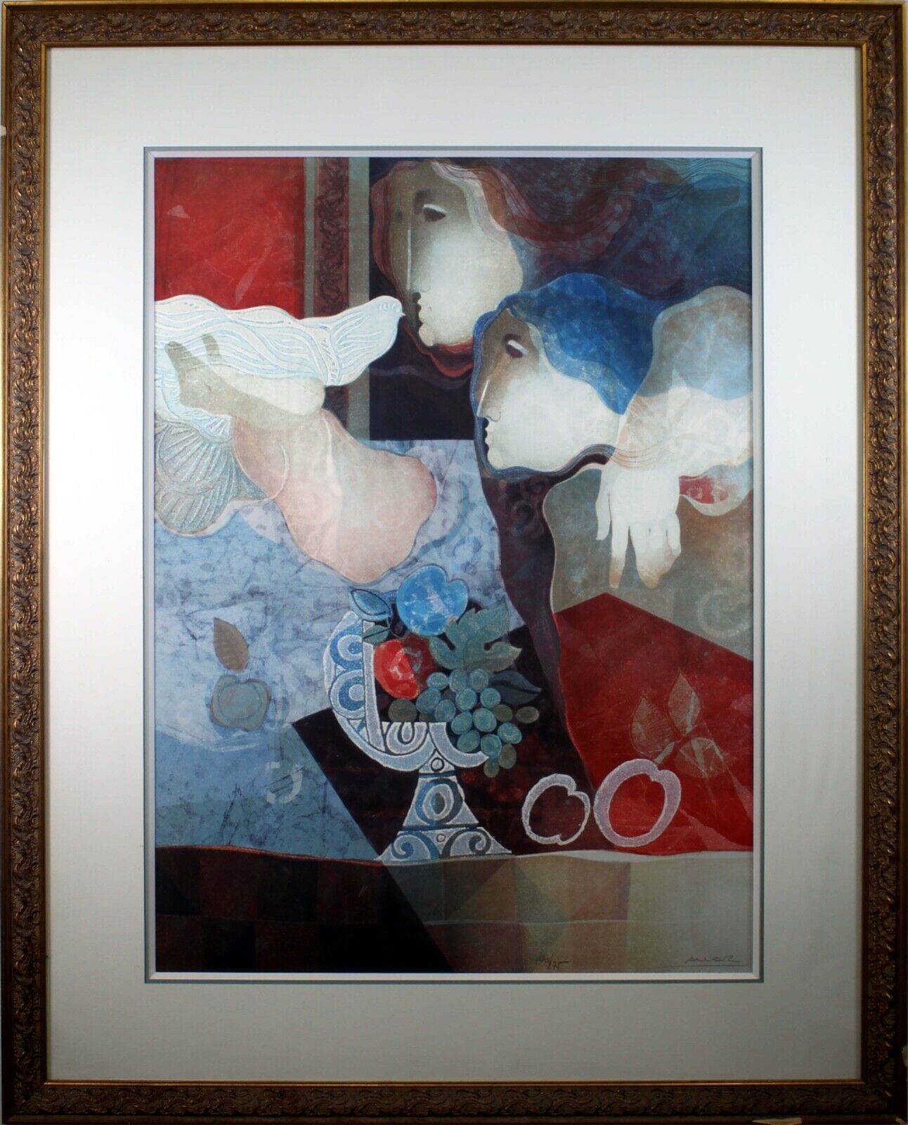 Sunol Alvar Signed Contemporary Modern Lithograph - Limited Edition 140/175 - Framed Artwork 1992 - Perfect for Home Decor & Office Wall Art