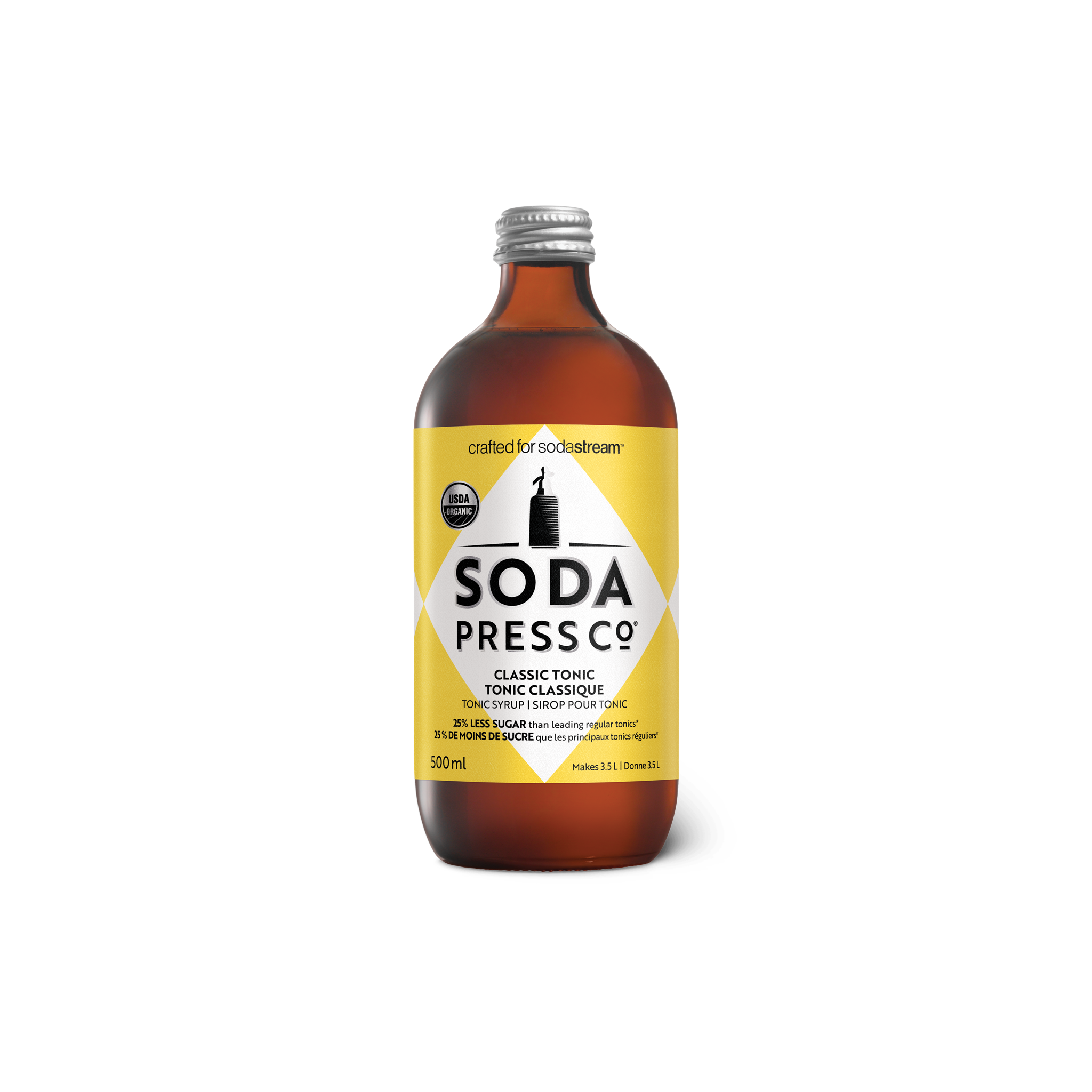 Soda Press Classic Tonic - Premium Carbonated Water Maker for Home, Bars & Restaurants | Perfect for Cocktails, Mocktails & Sparkling Beverages