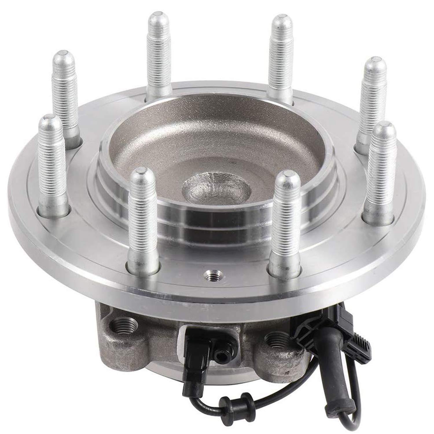 Chevrolet Silverado 2500HD 3500HD & GMC Sierra 2500HD 3500HD Front Wheel Bearing and Hub Assembly - 2WD with ABS, 8-Lug RWD SRW (Single Rear Wheel) - 2-Piece Set - Perfect for Off-Roading, Towing, and Heavy-Duty Truck Maintenance