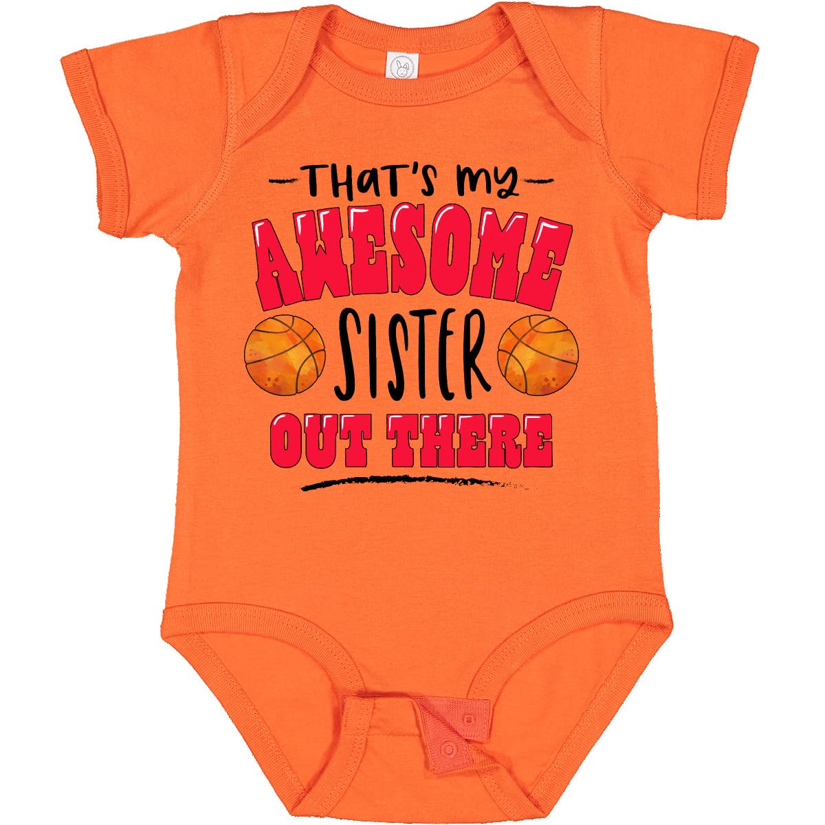 Inktastic Awesome Sister Basketball Bodysuit for Baby Gifts