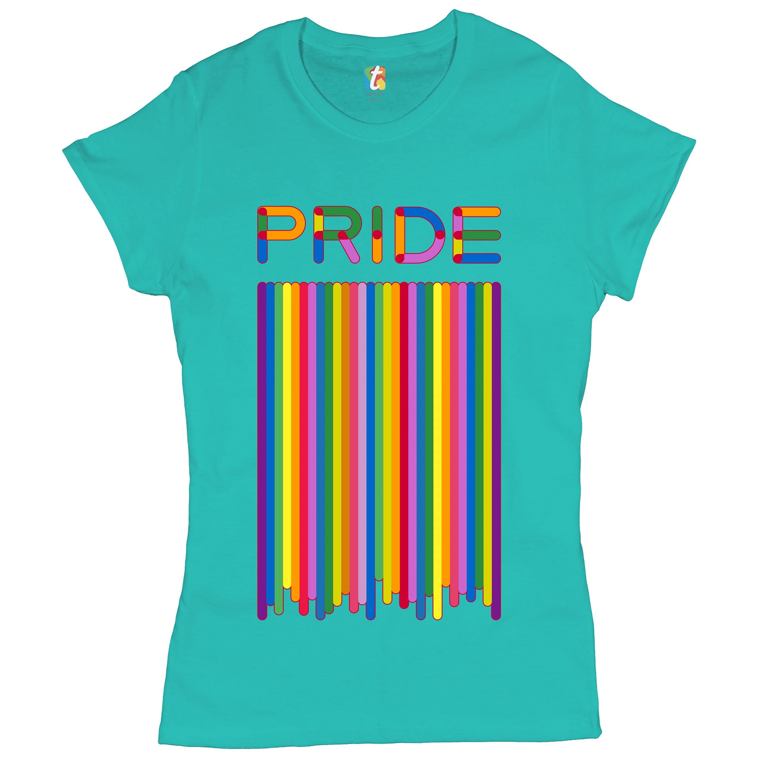 LGBTQ+ Pride Flag T-Shirt - Rainbow Gay Pride Month Tee for Women - Support Same-Sex Marriage & Equality - Casual Wear for Pride Parades, Festivals & Ally Events