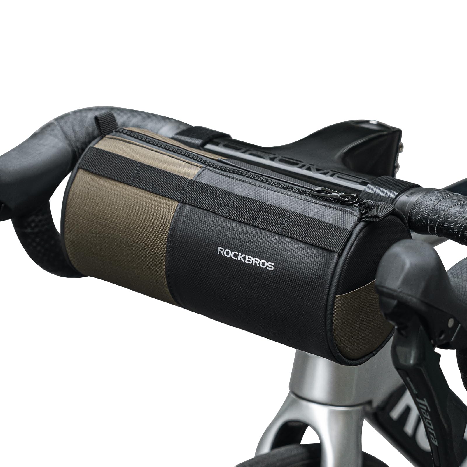 ROCKBROS Bike Handlebar Bag - Waterproof Bicycle Front Storage Bag with Adjustable Shoulder Strap for Road, Mountain & Gravel Biking - Perfect for Commuting, Touring & Outdoor Adventures
