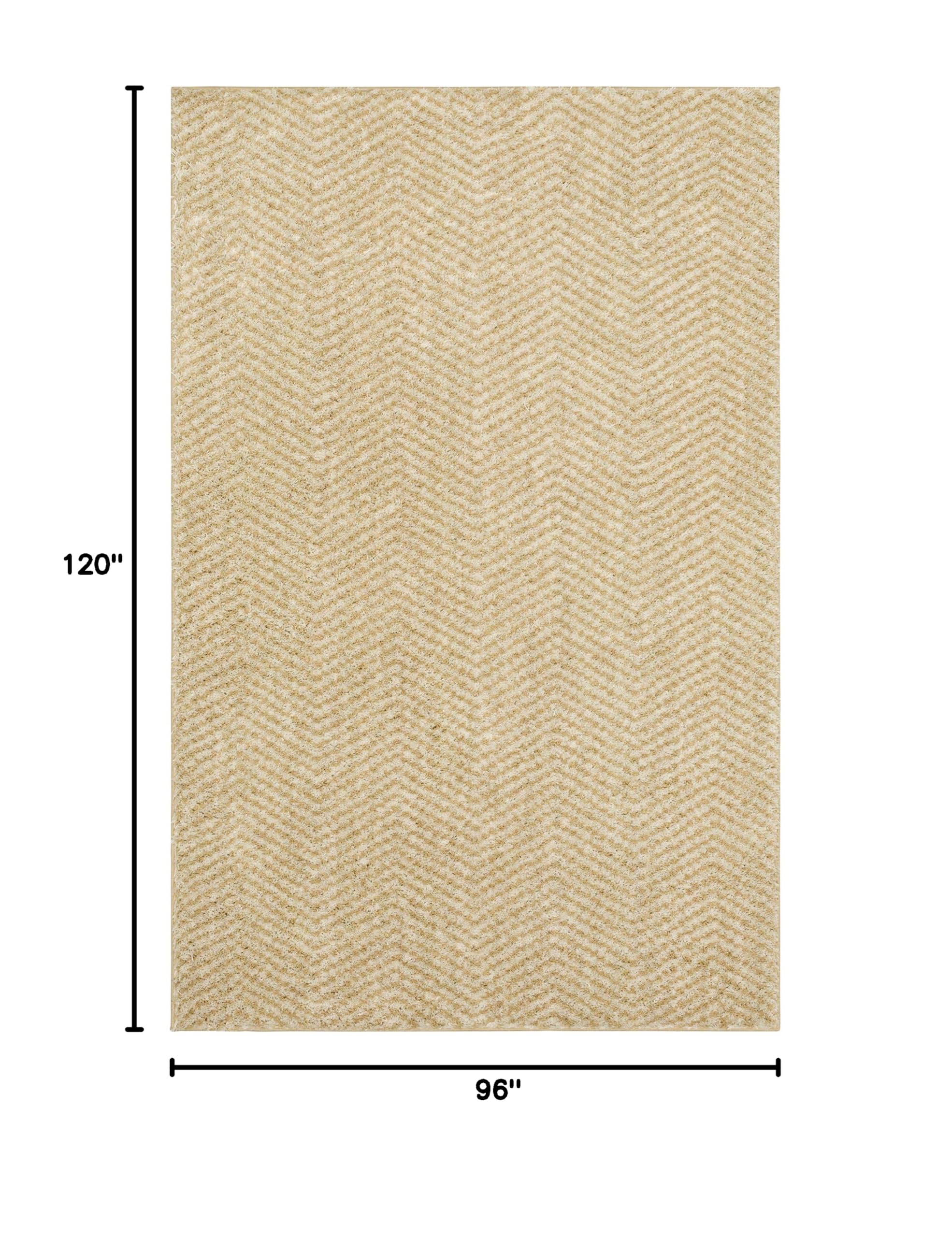 Mohawk Home Clinton 8'x10' Tan Area Rug - Soft & Durable Living Room, Bedroom, Office Decor