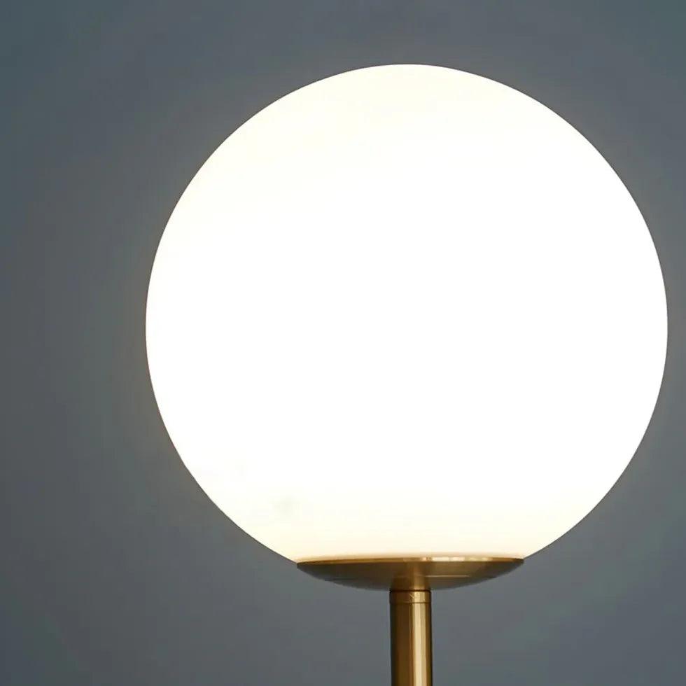 Modern White Acrylic Sphere Floor Lamp - Minimalist Home Decor Lighting for Living Room, Bedroom & Office