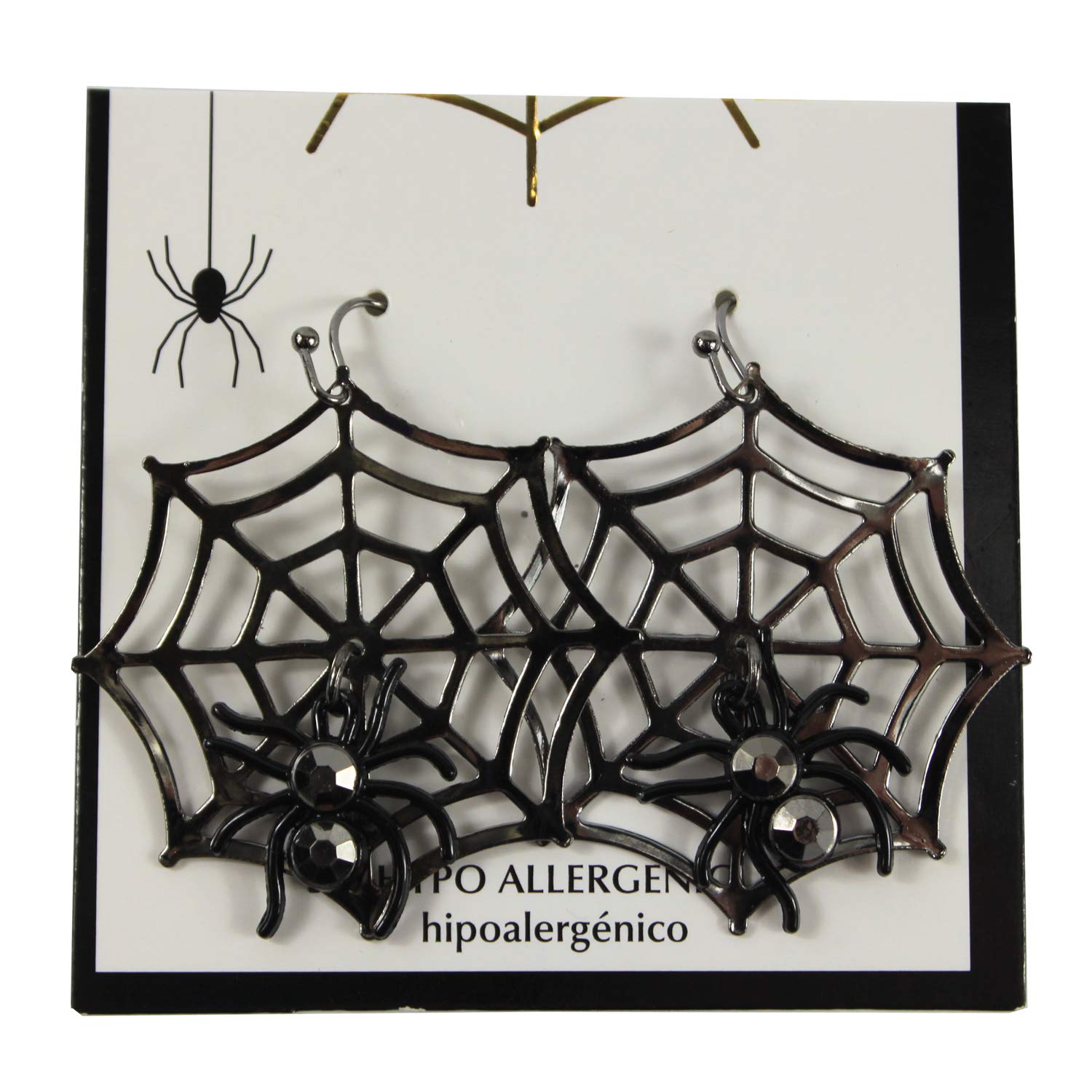 Happy Home Gifts Halloween Spider Web & Spider French Hook Earrings - Gothic Jewelry for Women, Costume Party Accessories, Cosplay & Witch Outfit