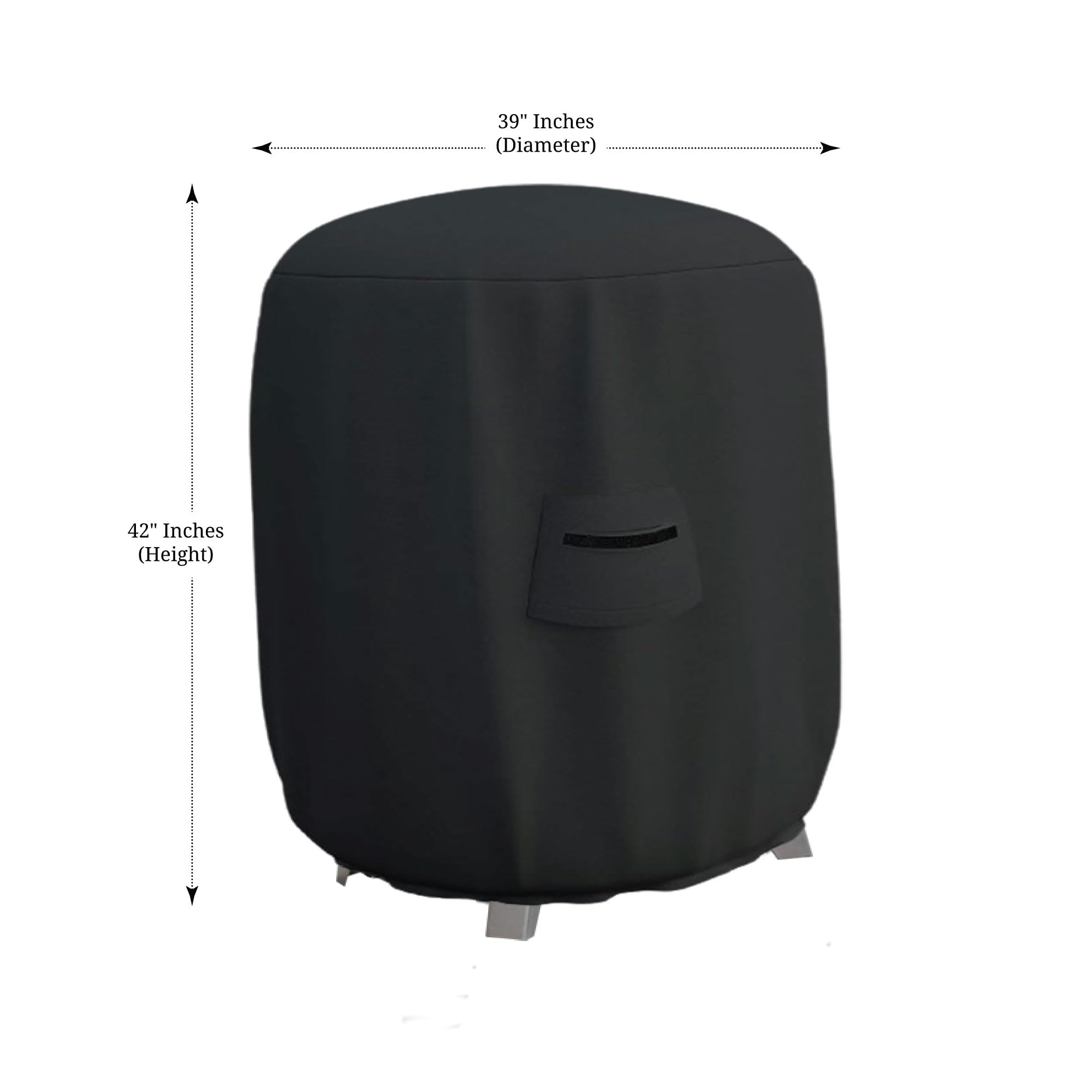 Premium 12 Oz Waterproof BBQ Smoker Cover - UV & Weather Resistant Grill Cover for Dome, Bullet, Barrel, Kettle & Drum Smokers (39