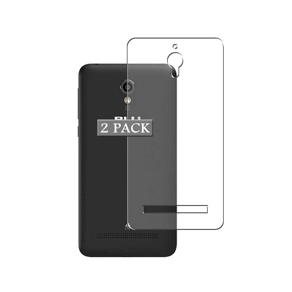 2-Pack BLU Studio Selfie LTE 2017 Back Protector Film - Flexible TPU Skin Sticker for Scratch Protection | Durable Phone Cover for Daily Use & Travel Protection