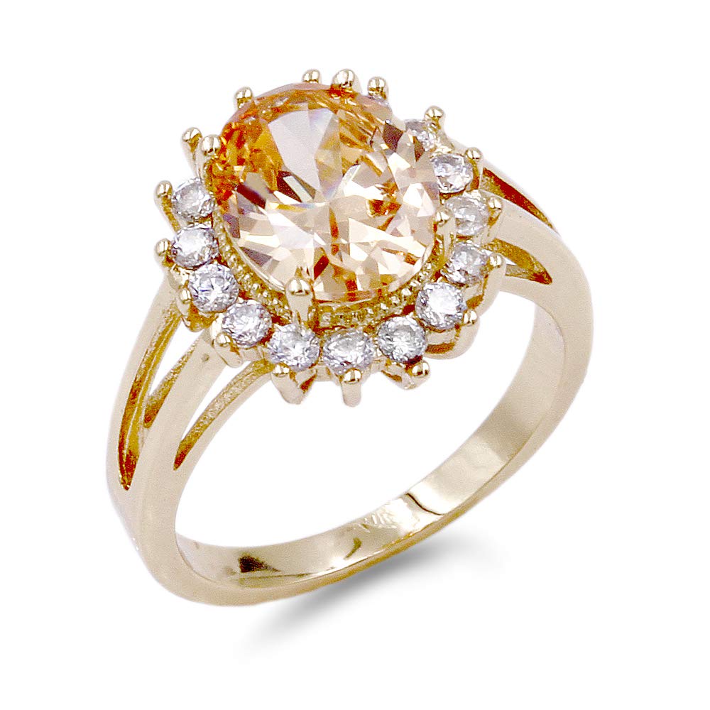 Elegant Oval Round CZ Rings for Women - Wedding, Engagement, Party & Cocktail Jewelry - Size 5-10 - Perfect for Bridal Showers, Anniversaries & Special Occasions
