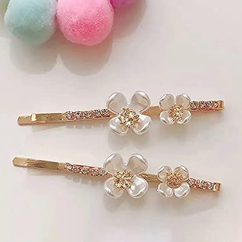 Elegant Metal Flower Hair Clips for Women - Dainty Creative Unique Fashion Hair Accessories for Girls, Small Lightweight Hairpins for Wedding, Travel, Party & Everyday Styling