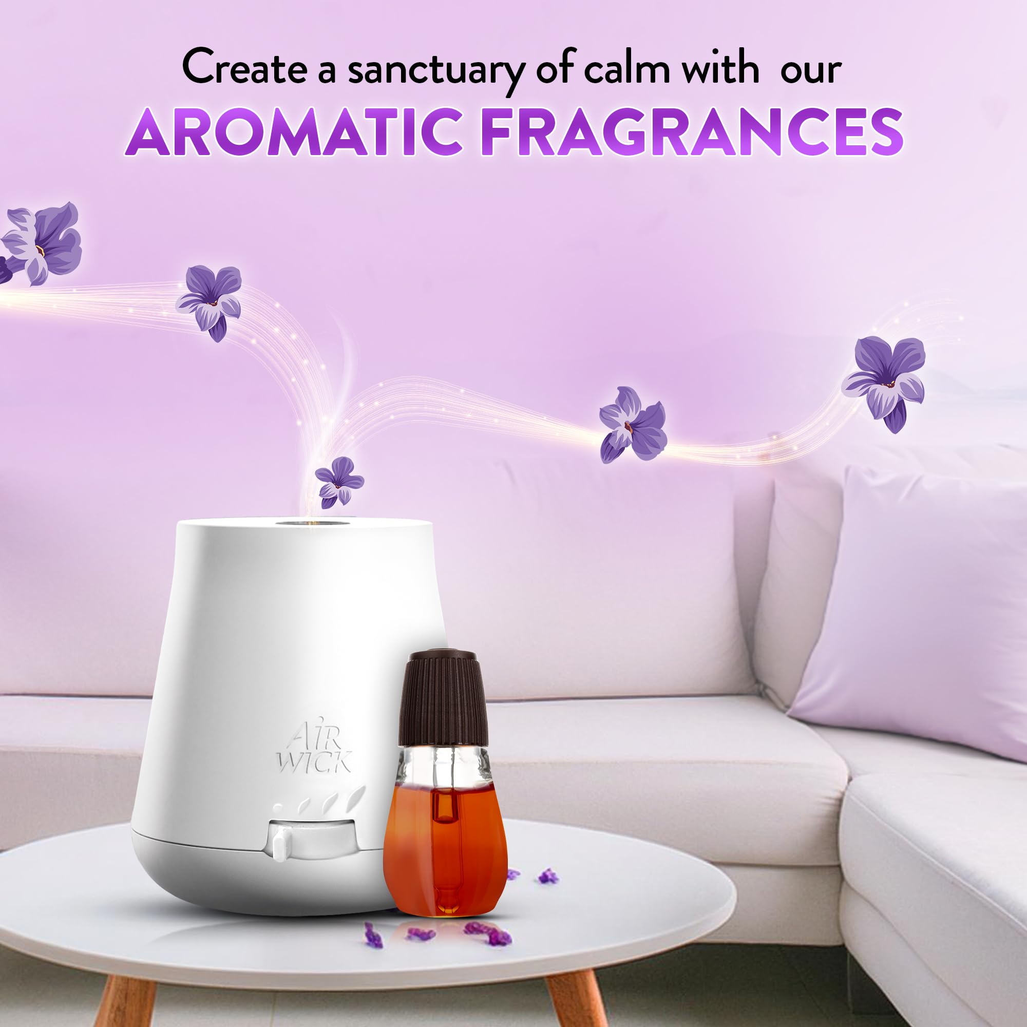 Air Wick Essential Mist Automatic Fragrance Diffuser Refill, Relaxing Lavender Scent - 20ml | Natural Essential Oil Air Freshener Refill for Home & Office | Automatic Spray for Bedroom, Bathroom & Living Room
