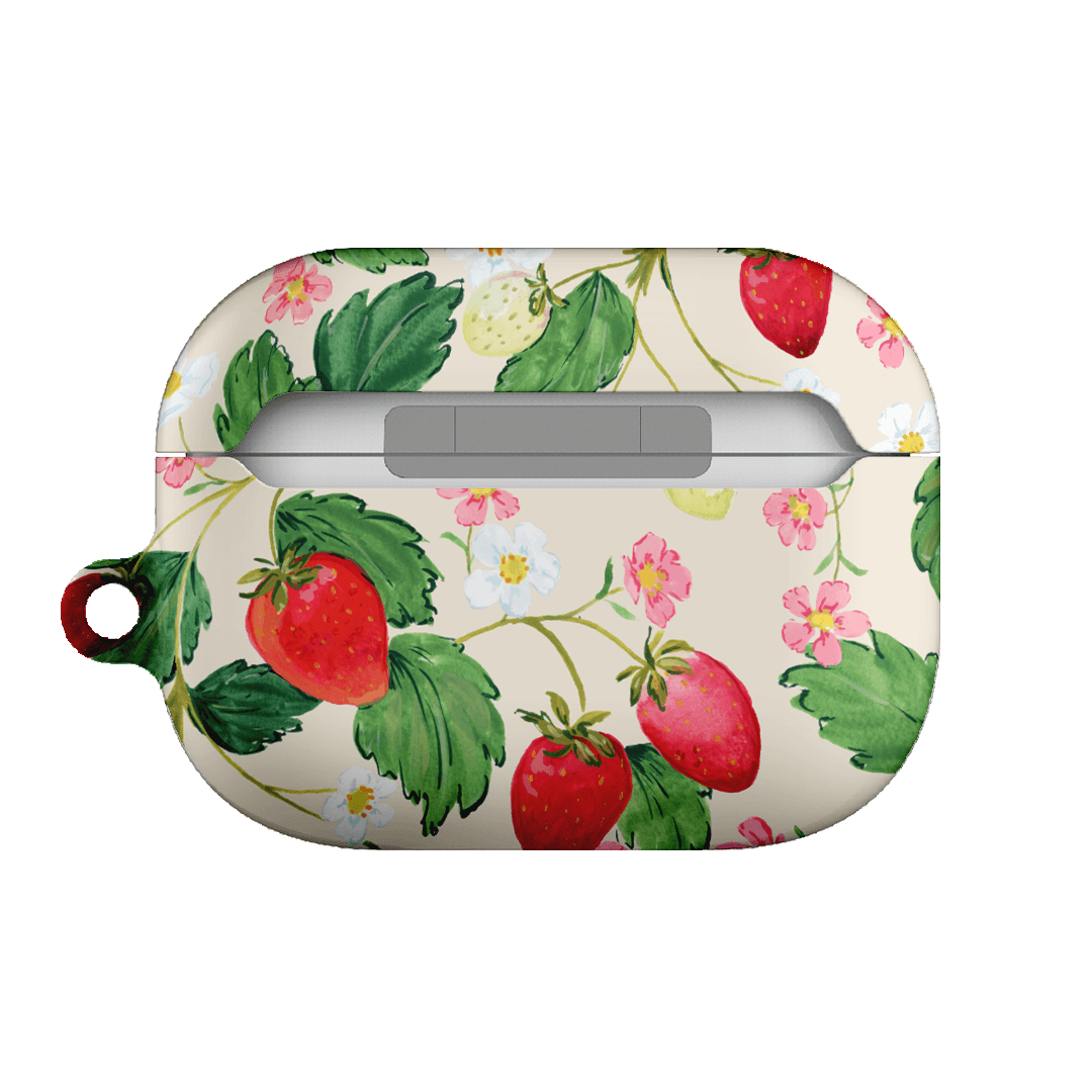 Premium AirPods Pro Case with Strawberry Patch Design - Cute & Protective Cover for Apple AirPods Pro - Perfect for Daily Use, Travel & Gifting