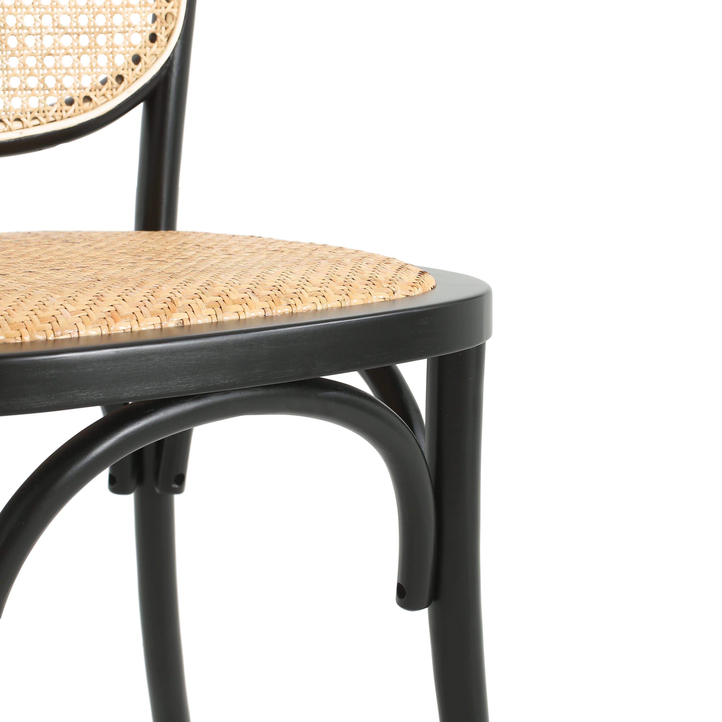 Modern Dining Chairs Set of 2 - Sturdy Wooden Kitchen Chairs with Padded Seats - Perfect for Dining Room, Kitchen, Breakfast Nook & Small Spaces