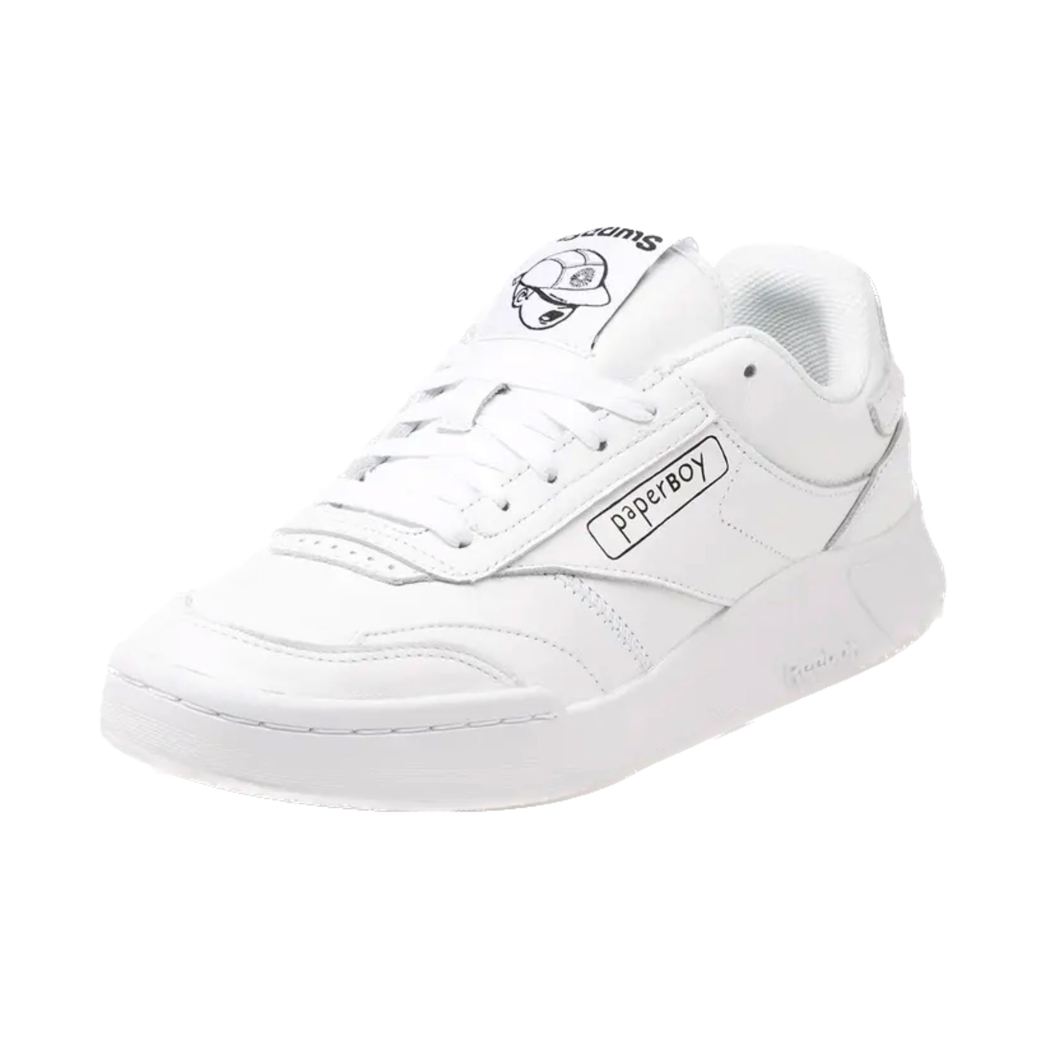 Reebok Club C Legacy Sneakers - Beams x Paperboy Paris Collaboration - White & Black Classic Tennis Shoes for Men & Women | Perfect for Casual Wear, Street Style & Everyday Comfort