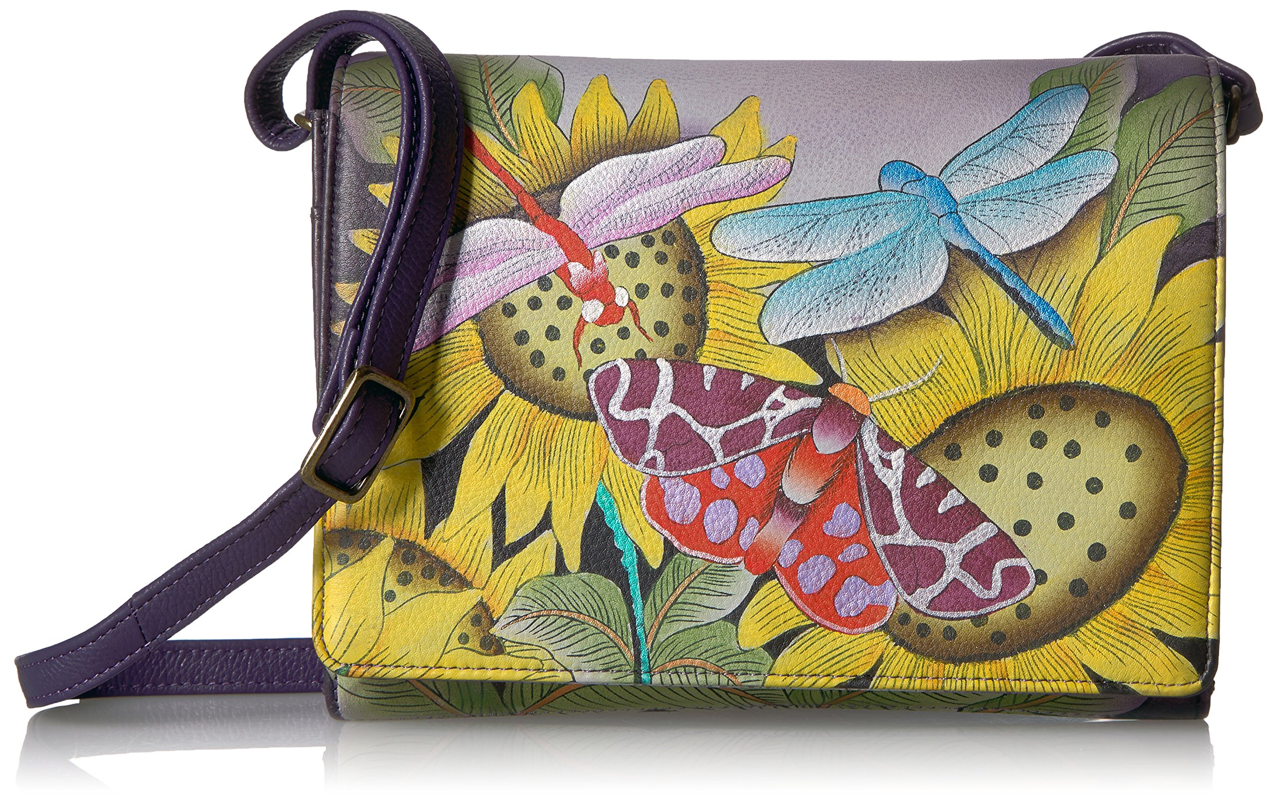 Anna by Anuschka Medium Flap-Over Crossbody Bag - Stylish Leather Handbag for Women, Perfect for Everyday Use, Travel & Shopping
