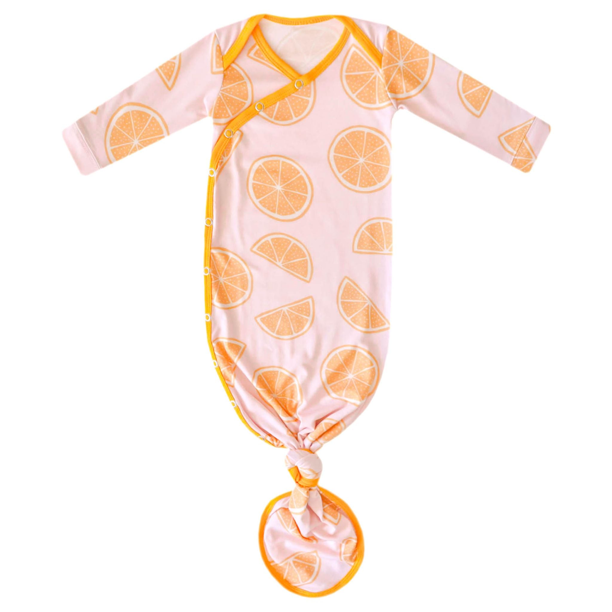 Soft Newborn Knotted Gown for Baby Girls & Boys - Comfortable Cotton Sleepwear for Hospital & Home - Perfect Baby Shower Gift