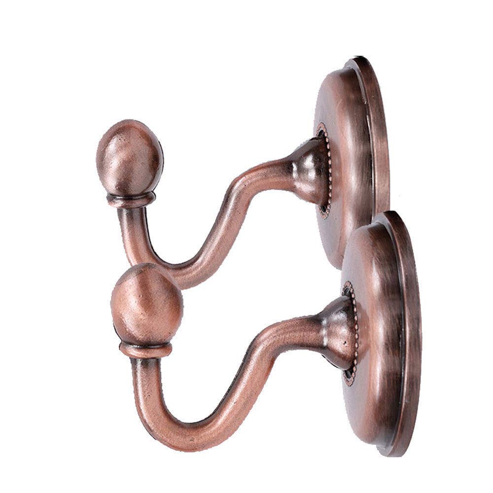 LOKODO 2-Pack Heavy Duty Metal Curtain Holdbacks - Decorative Wall Mounted Tie Back Hooks for Drapes & Window Treatments - Perfect for Living Room, Bedroom & Home Decor