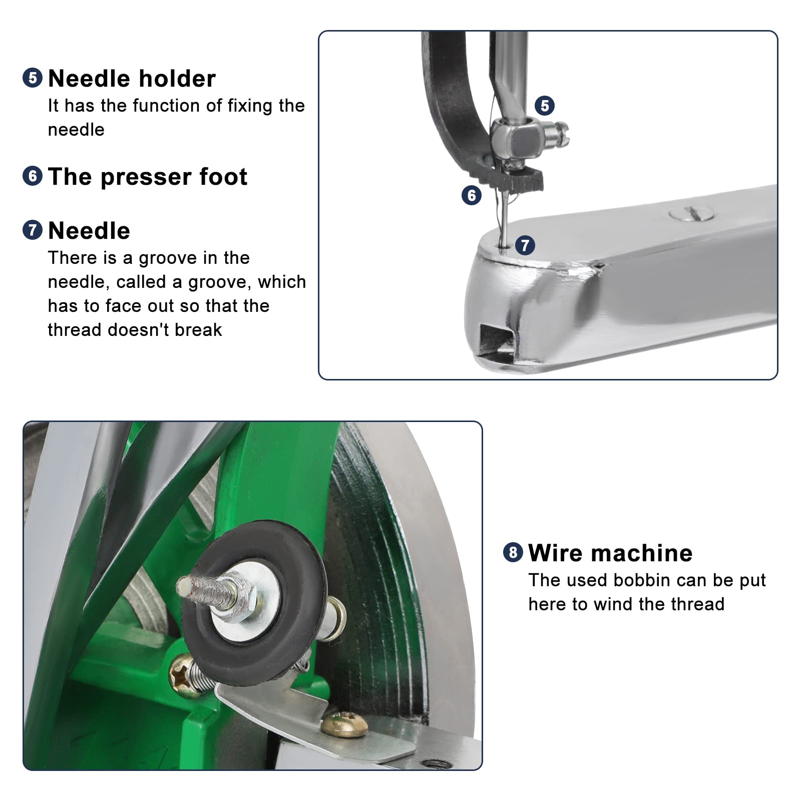 Heavy Duty Leather Sewing Machine for Shoe Repair, Cobbler Stitching - Dual Cotton Nylon Thread for Upholstery, Bags, Tents, Clothing & Coats | Professional Shoe Making, Leather Craft & DIY Projects