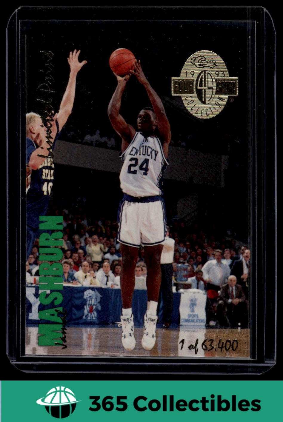 1993 Classic Four Sport Jamal Mashburn #LP4 Rookie Card /63000 - Kentucky Wildcats Basketball Collectible for Sports Memorabilia & Trading Card Enthusiasts