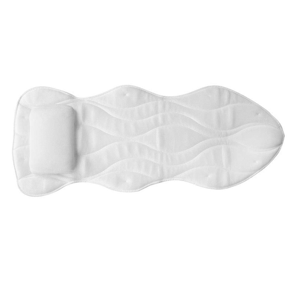 Non-Slip Full Body Bath Pillow for Head, Neck & Shoulder Support - Waterproof Comfort Mattress for Relaxing in Tub, Spa or Shower