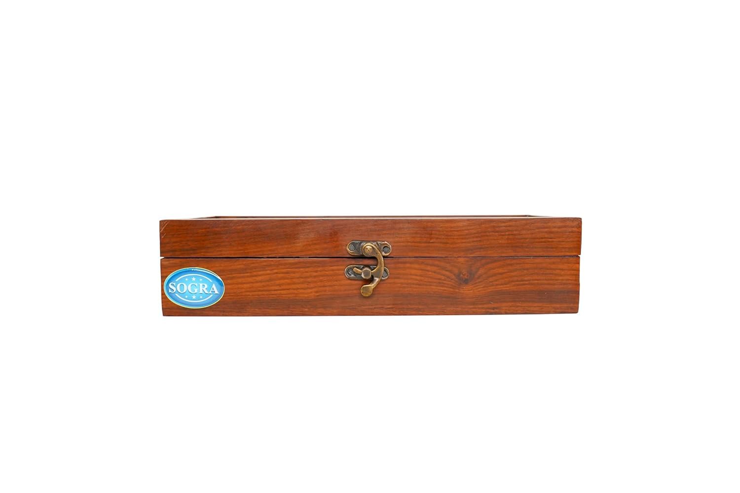 SOGRA 3-Compartment Wooden Storage Box for Nuts, Seeds, Dried Fruits - Organize Snacks, Spices & Kitchen Essentials | Perfect for Pantry, Countertop & Gift Giving