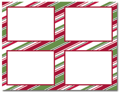 Festive Striped Greeting Cards - Bulk Holiday Postcards for Christmas, Birthday & Thank You Notes - Perfect for Seasonal Mailings, Party Invitations & DIY Craft Projects