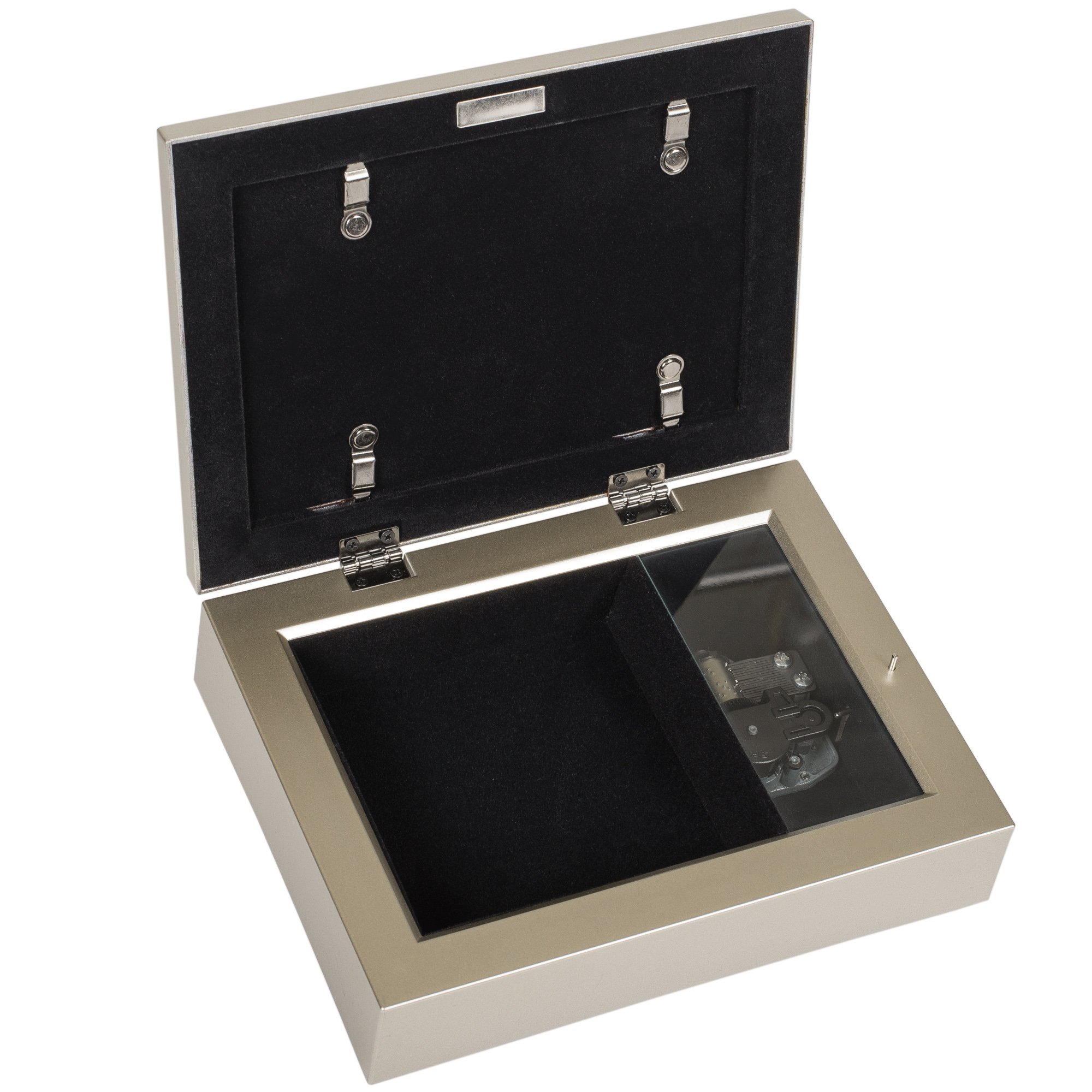 Elegant Mother Champagne Silver Music Jewelry Box - Plays 'You Light Up My Life' Song - Perfect for Gift Giving, Wedding Favors & Keepsake Storage