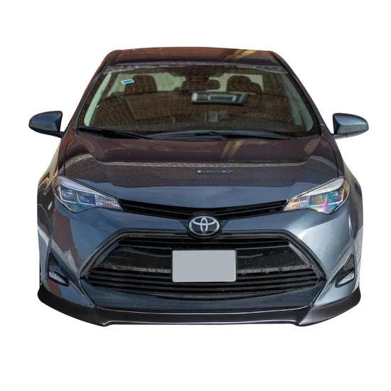 2017-2019 Toyota Corolla Type S GT Style Front Bumper Lip Chin Spoiler - PU Material Body Kit for Enhanced Aerodynamics & Sporty Look - Perfect for Street Racing & Car Shows