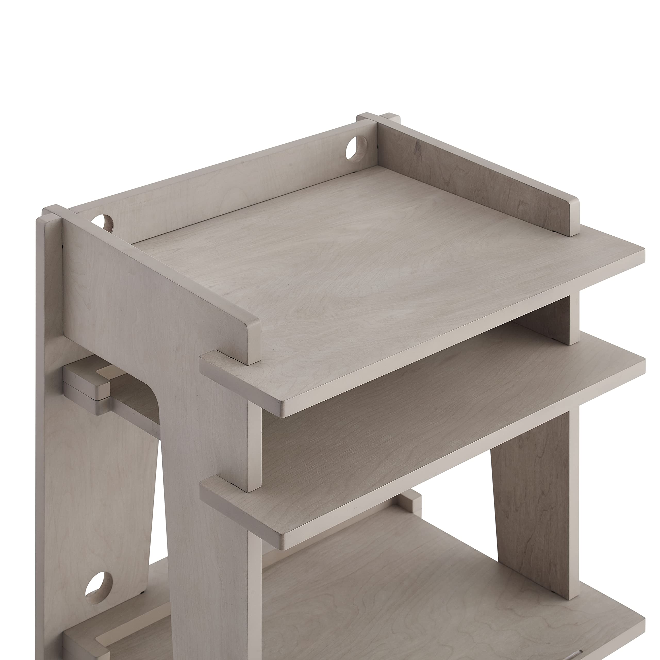 Crosley Furniture Soho Record Player Stand - Modern Vinyl Storage Media Console with Adjustable Shelves, Home Entertainment Organizer in Gray - Perfect for Living Room, Bedroom & Home Theater Setup