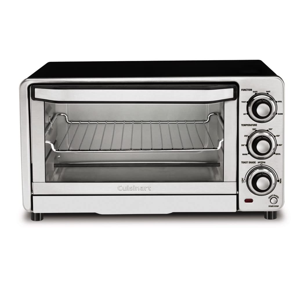 Cuisinart TOB-40N 17-Inch Black Custom Classic Toaster Oven Broiler & CPT-160 Brushed Stainless Steel 2-Slice Toaster Set - Perfect for Breakfast, Baking, and Small Kitchen Spaces