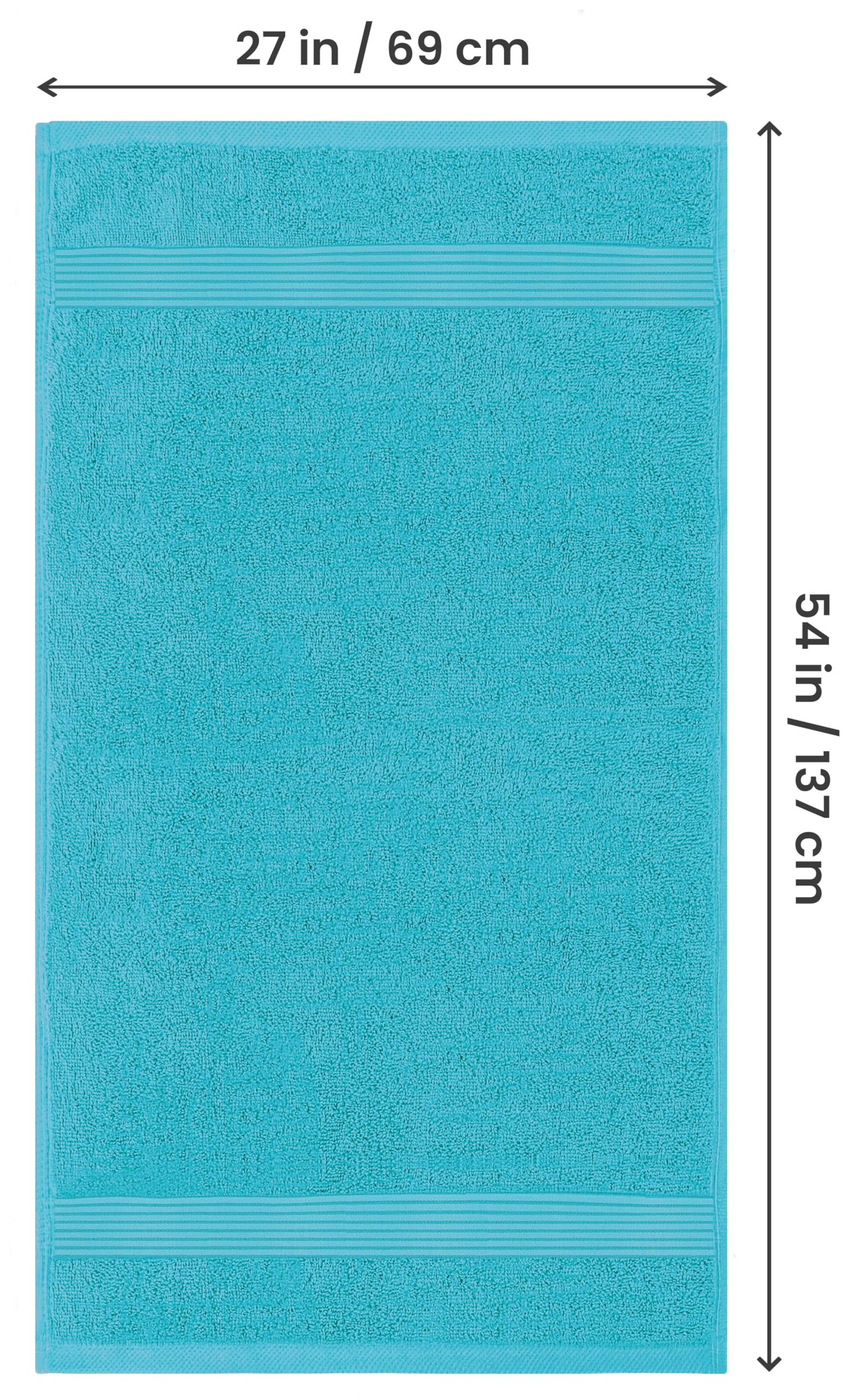 Utopia Towels 4-Pack Bath Towels Set - 27x54 Inches, 100% Ring Spun Cotton, Quick Dry & Highly Absorbent, Ultra Soft - Perfect for Bathroom, Spa, Gym & Beach (Turquoise)