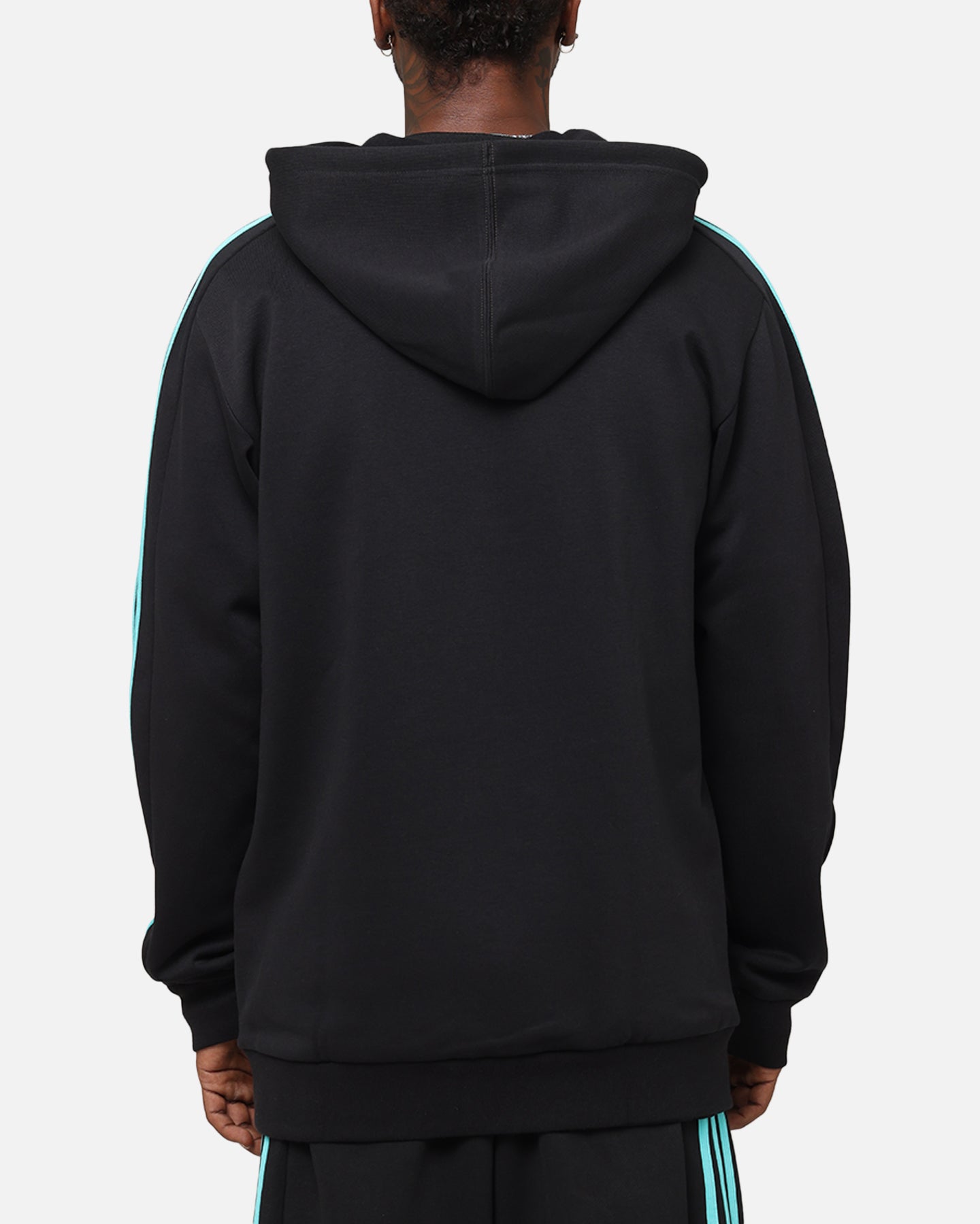 Adidas x Mercedes AMG Petronas Formula One F1 DNA Full Zip Hoodie Black/White - Men's Racing Jacket for Casual Wear & Motorsport Fans