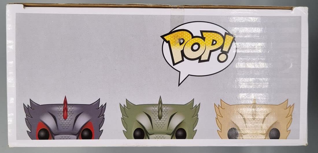 Game of Thrones Funko Pop! Metallic Dragon 3-Piece Set - Jon Snow, Daenerys & Viserion Collectible Figures for Display & Gifting
