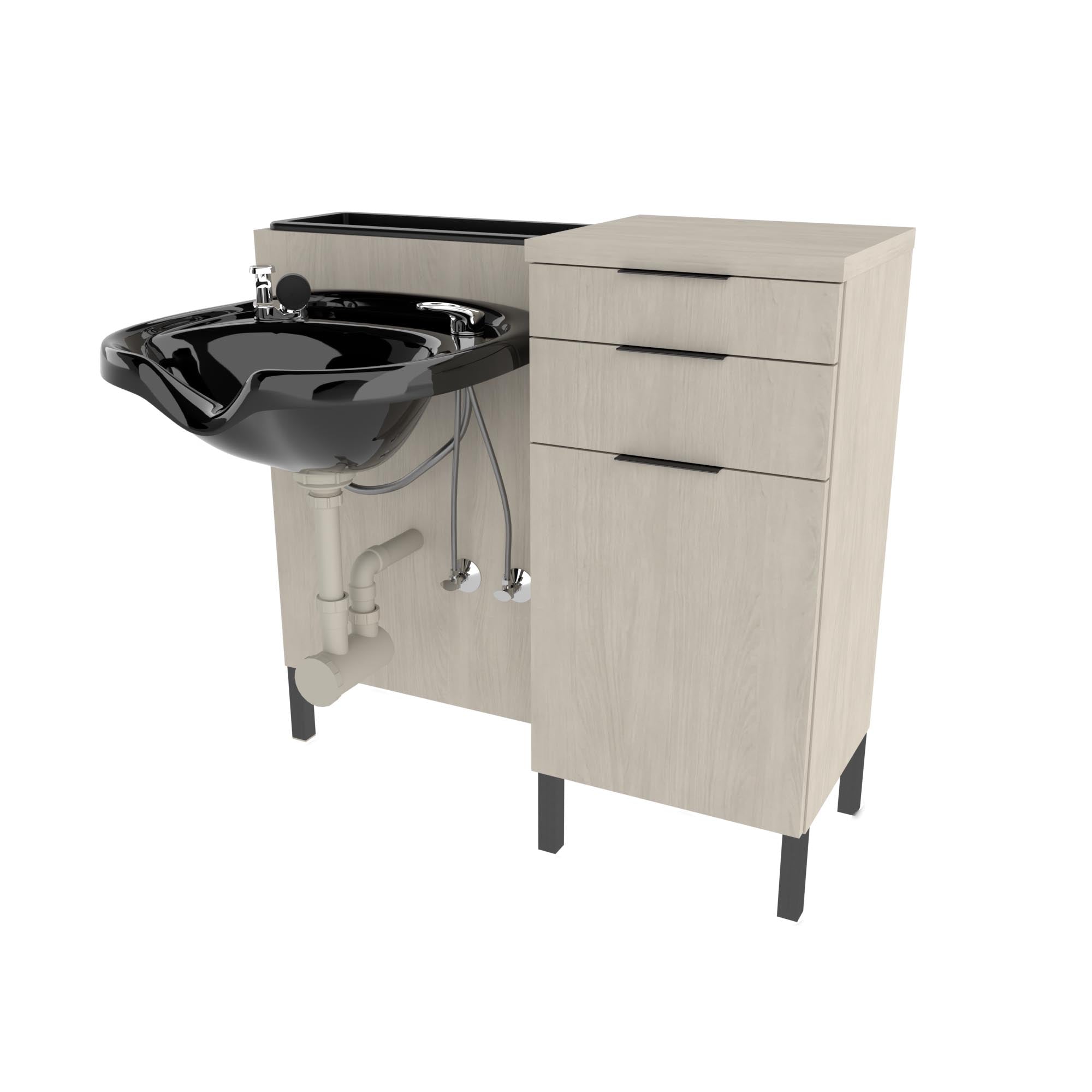 Aspen Wet Station with Metal Legs - Durable & Stylish Bathroom Vanity for Modern Homes | Perfect for Bathrooms, Powder Rooms & Guest Suites